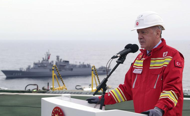 اردوغان يستعرض أولى نتائج أنشطة التنقيب غير القانونية في البحر الأسود