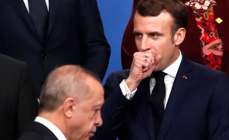 الرئيسان الفرنسي امانويل ماكرون والتركي رجب طيب أردوغان