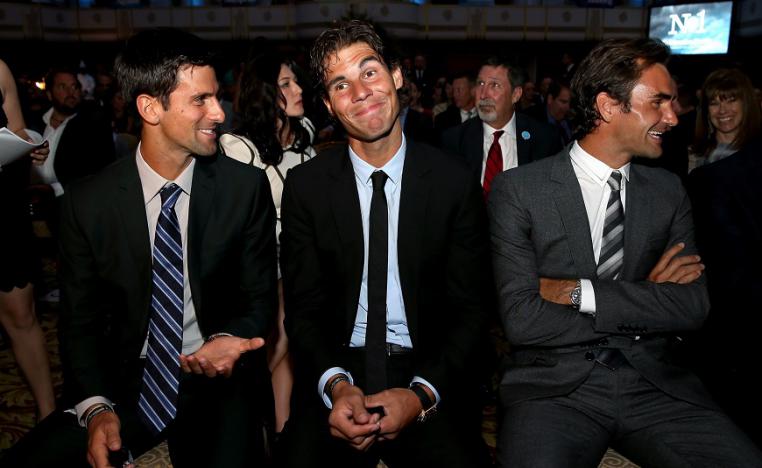 نوفاك ديوكوفيتش رافائيل نادال وروجر فيدرر 