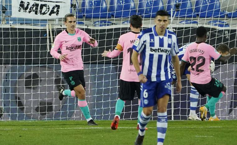 عدف التعادل لغريزمان بعد محاولات عديدة