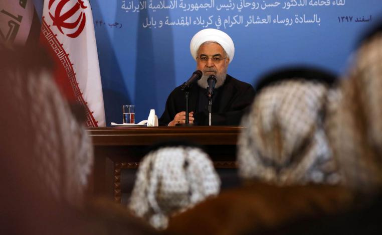الرئيس الإيراني حسن روحاني يجتمع بزعماء عشائر عراقية