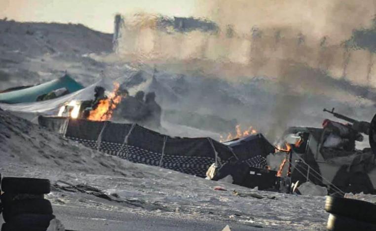 مقاتلون من "بوليساريو" يحرقون خيمهم على معبر الكركرات