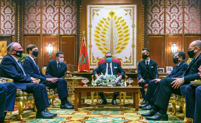 العاهل المغربي محمد السادس يستقبل جاريد كوشنر مستشار الرئيس الأميركي ترامب وصهره ومئير بن شابات مستشار الامن القومي الإسرائيلي