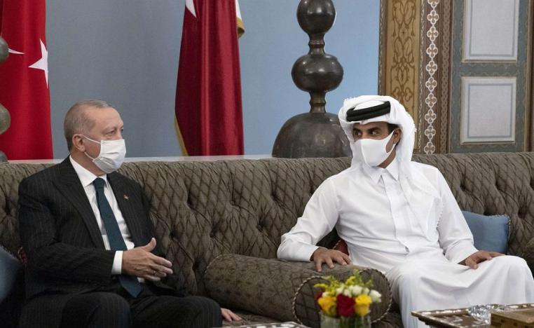 الرئيس التركي رجب طيب اردوغان وامير قطر الشيخ تميم بن حمد ال ثاني