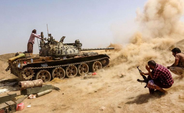 دبابة تابعة للحوثيين في اليمن