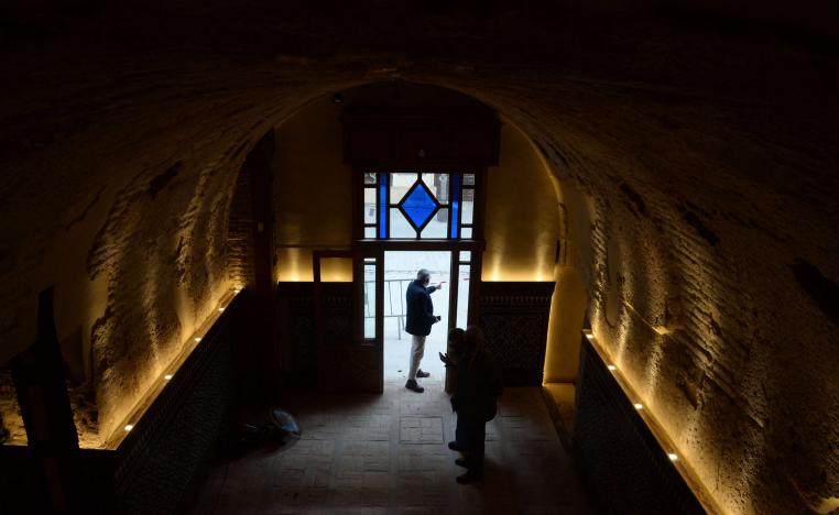 الحمام الأثري المكتشف في اشبيلية باسبانيا