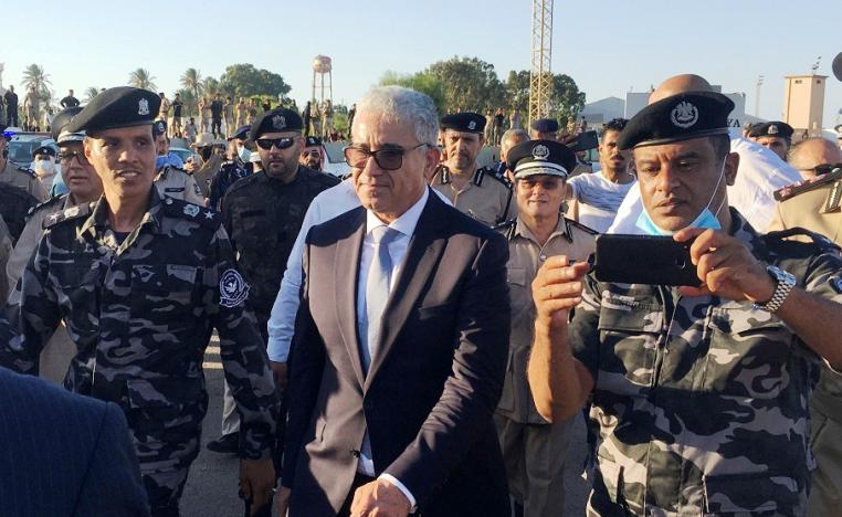 موكب وزير الداخلية في حكومة الوفاق الليبية فتحي باشاغا