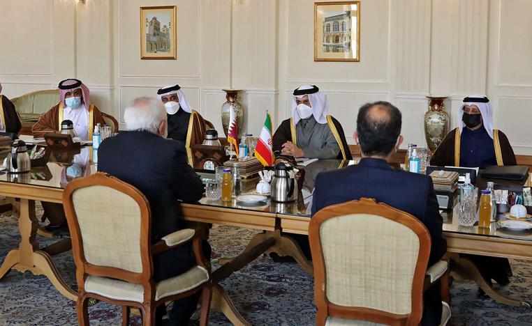 وزير الخارجية القطري يجري مباحثات مع كبار المسؤولين في إيران
