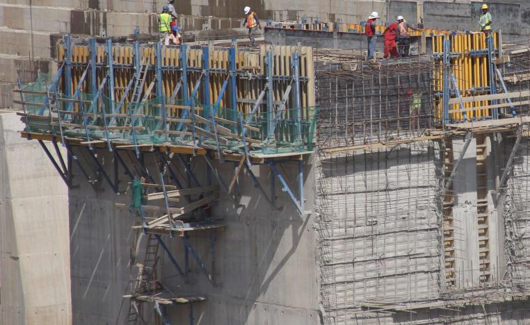 أشغال بناء سد النهضة