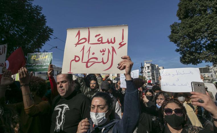 المحتجون في تونس