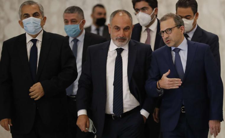 جبران باسيل برفقة سياسيين لبنانيين