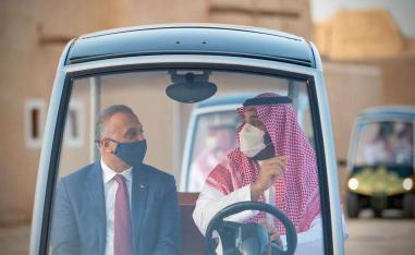 ولي العهد السعودي الأمير محمد بن سلمان ورئيس الوزراء العراقي مصطفى الكاظمي