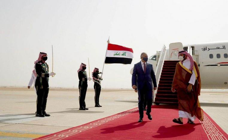ولي العهد السعودي الأمير محمد بن سلمان يستقبل رئيس الوزراء العراقي مصطفى الكاظمي