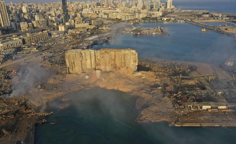 صورة جوية لخراب مرفأ بيروت
