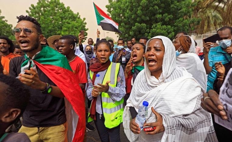 المحتجون في السودان