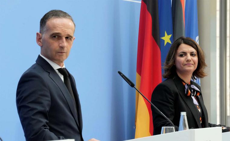 Mangoush (R) said there was “progress” regarding mercenaries