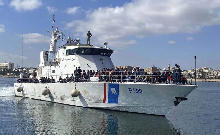 The migrants departed from Khums, presumably to reach Europe