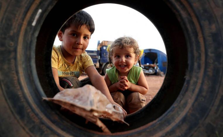 أطفال سوريون مهجرون