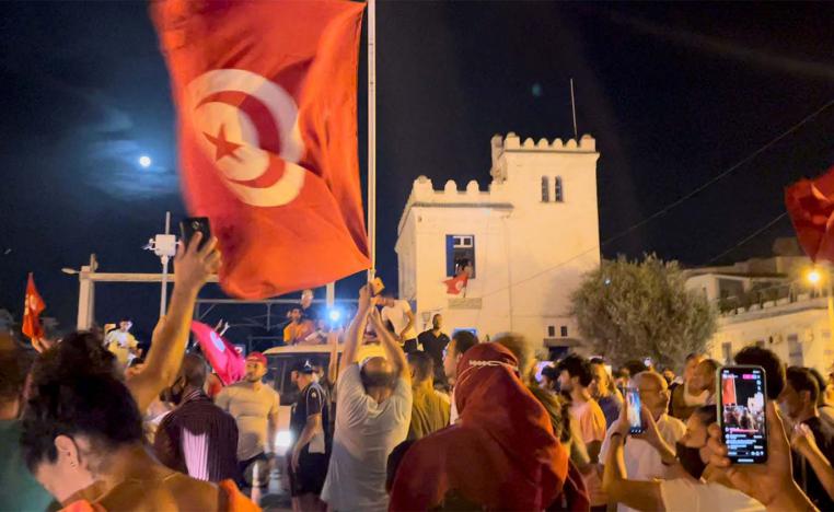 Tunisians defied the COVID-19 curfew to celebrate Saied's decision