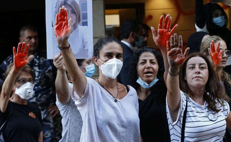 احتجاجات في لبنان بمناسبة مرور عام على انفجار بيروت