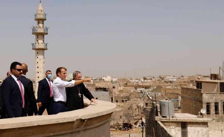 ماكرون يزور معالم الموصل المدمّرة 