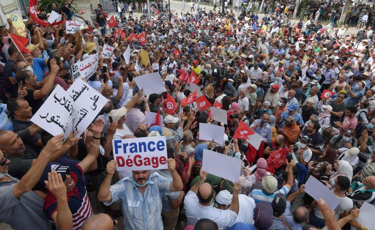 احتجاجات يقودها الاسلاميون ضد قيس سعيد