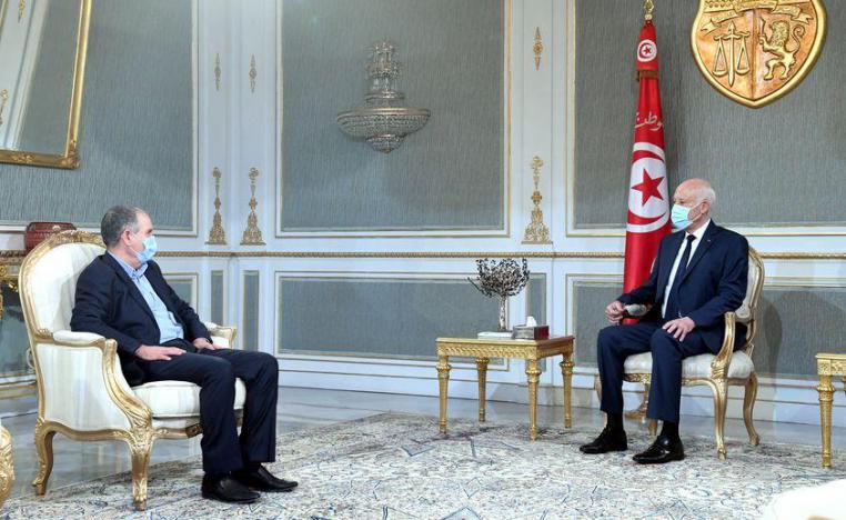 الامين العام لاتحاد الشغل نورالدين الطبوبي ورئيس الدولة قيس سعيد