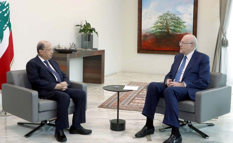 Mikati urged fractious politicians to work together after a new government was announced 