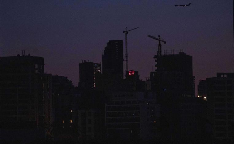 Beirut remains in darkness during a power outage