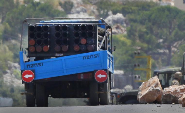 راجمة صواريخ تابعة لحزب الله استخدمت في هجوم على القوات الاسرائيلية في الجولان