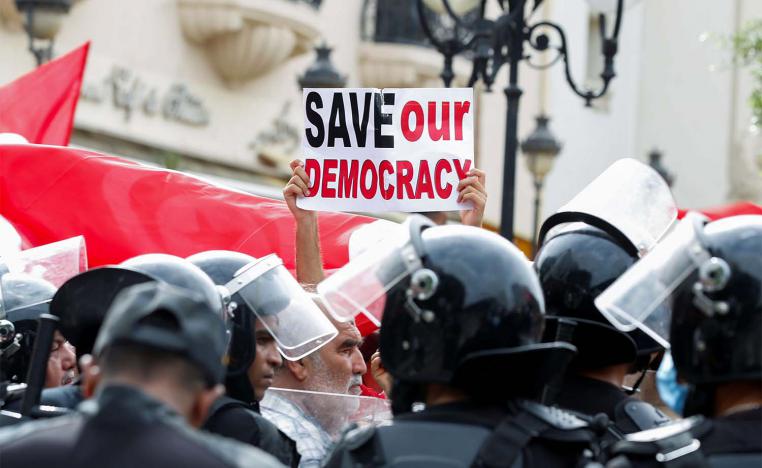 It is the biggest protest since Kais Saied's intervention