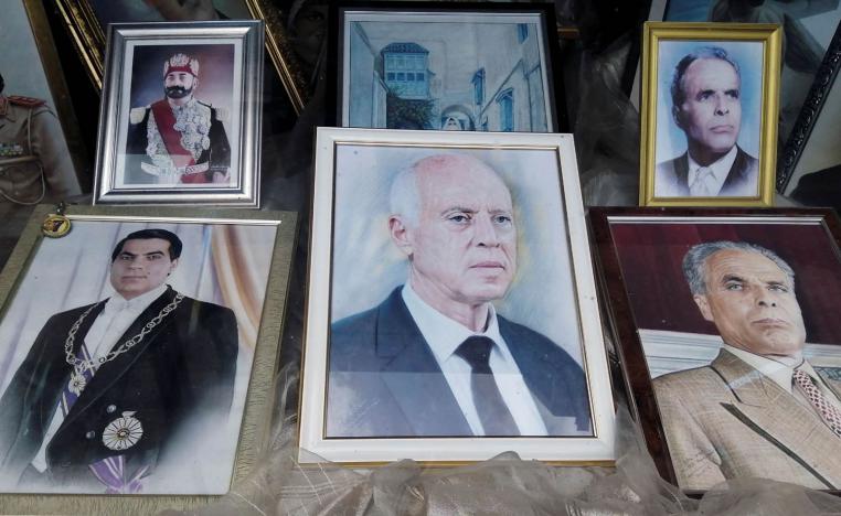 صور لرؤساء سابقين لتونس في العاصمة