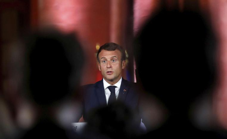 الرئيس الفرنسي ايمانويل ماكرون