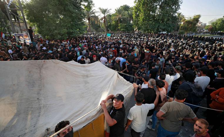 أنصار الحشد يستعدون لاعتصام مفتوح قرب المنطقة الخضراء