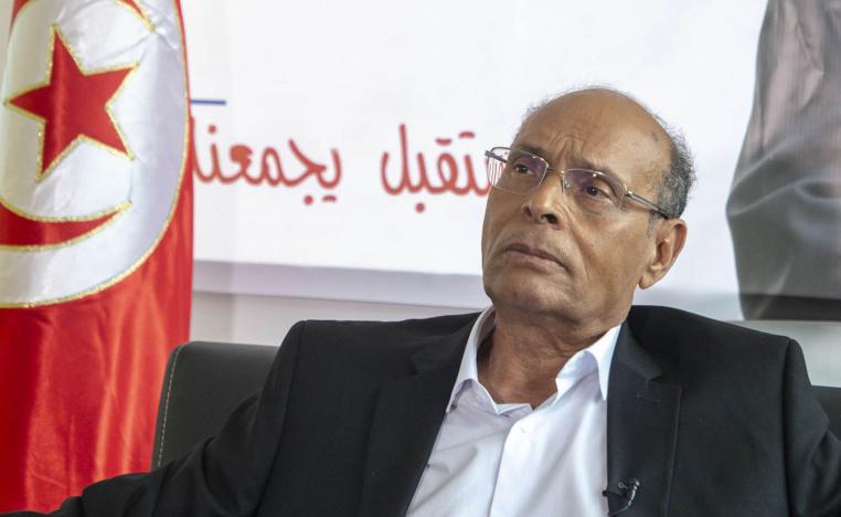 الرئيس التونسي الأسبق المنصف المرزوقي خلال حملته الرئاسية