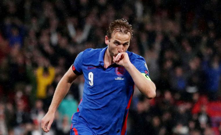 المهاجم كاين يسجل ثلاثية في فوزه منتخب بلاده الانكليزي على الالباني بخماسية نظيفة