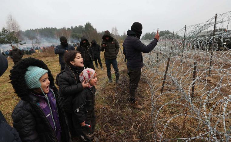 Struggling to cope with the freezing cold in the border