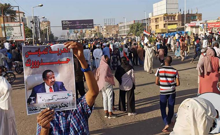 Protesters in Khartoum are demanding a full handover to civilian authorities and that coup leaders be tried in court