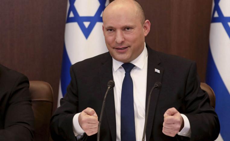 رئيس الوزراء الإسرائيلي نفتالي بينيت يتحدث في مؤتمر صحفي عن النووي الإيراني