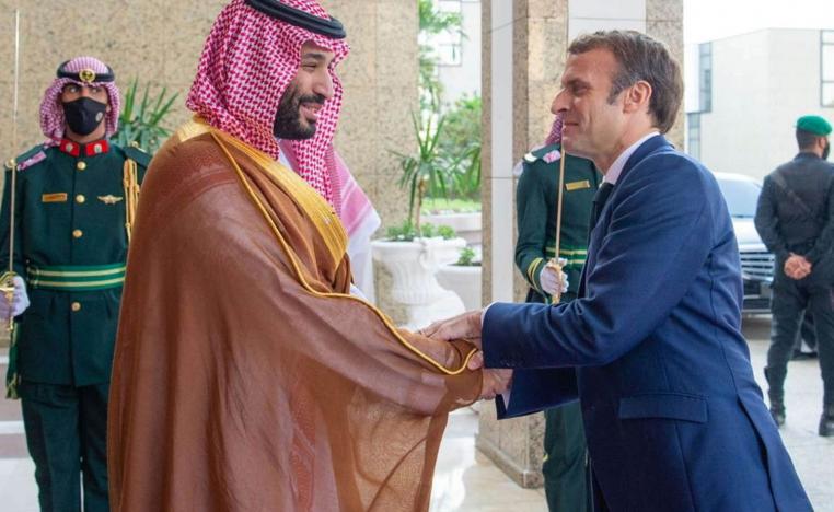 ولي العهد السعودي الأمير محمد بن سلمان يستقبل الرئيس الفرنسي 
