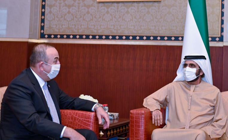 لقاء وزير الخارجية التركي بنائب رئيس دولة الإمارات تأتي بعد أقل من شهر على زيارة هي الأولى لولي عهد أبوظبي لأنقرة