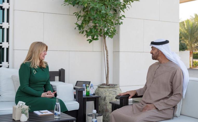 Sheikh Mohamed and Čaputová talked about regional and international issues of mutual concern