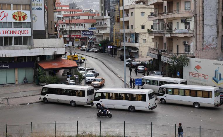 Roads blocked in Beirut