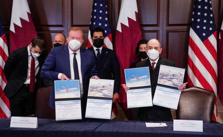 Boeing said the freighter order would sustain more than 35,000 US jobs 