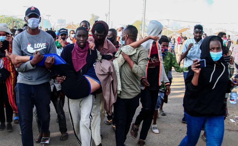 The protests came despite tightened security and blocked bridges and roads in Khartoum and Omdurman