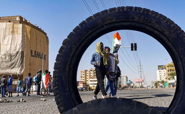 متظاهرون سودانيون في الخرطوم