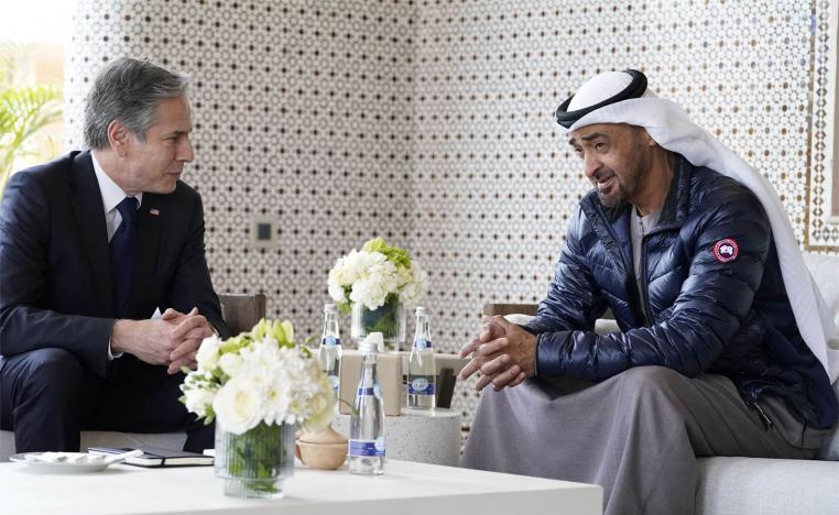 Blinken's meeting with Sheikh Mohamed took place at the crown prince's private residence in Rabat