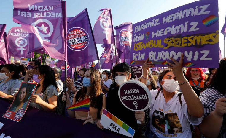 Last year, Erdogan withdrew Turkey from the Istanbul Convention, sparking protests