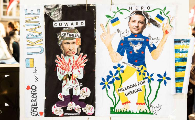 متظاهرون في كوبنهاغن ضد التدخل الروسي في أوكرانيا