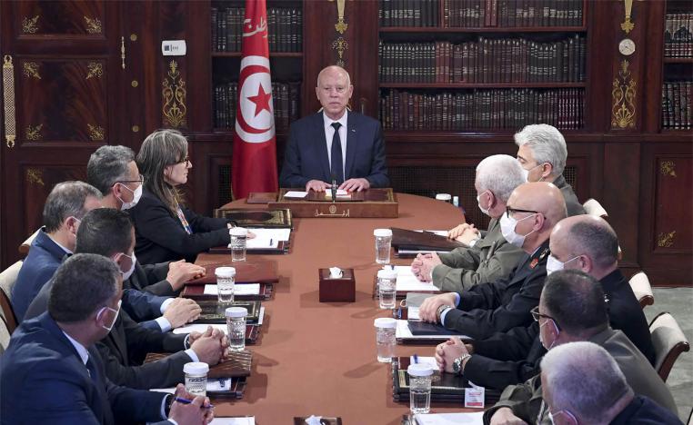 Saied issued a decree dissolving parliament